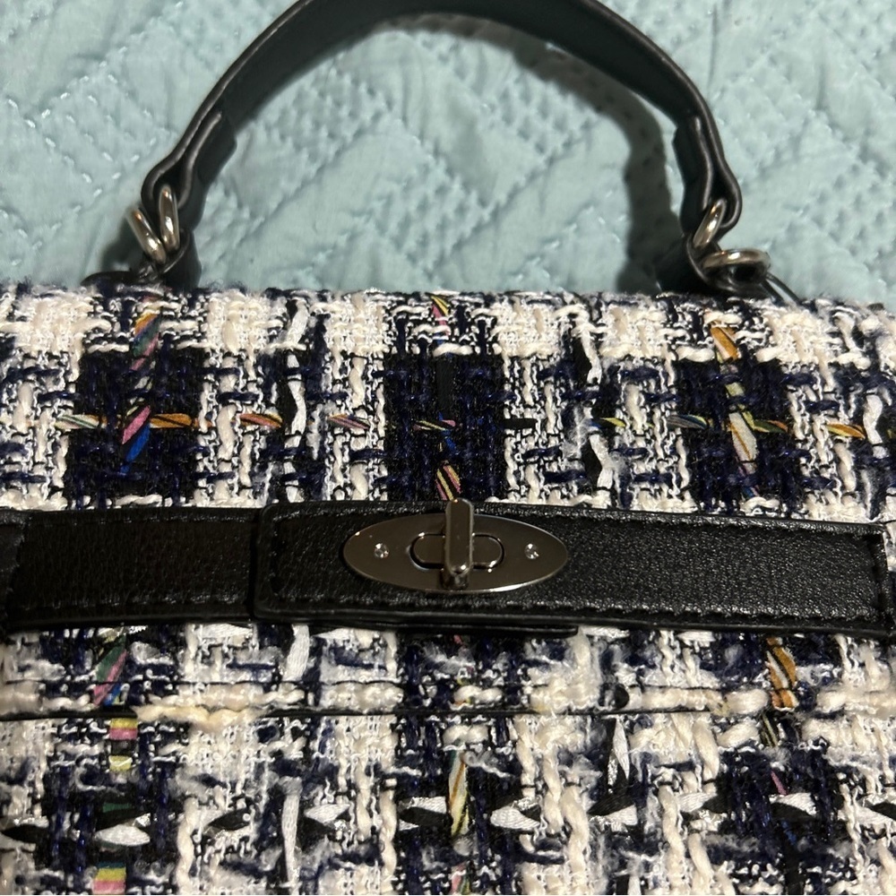 Madden NYC MBM Cat Boxy Too Handle Bag Boucle - Picture 3 of 7